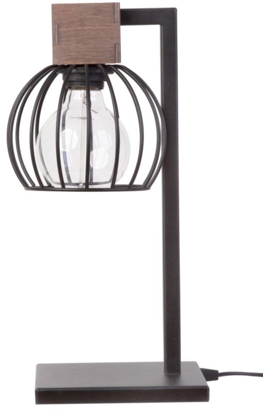Lampka stołowa Sigma Lighting Milan brązowo-czarna 1 x E27 x 15W IP20 wym: 39 x 17 x 19 cm metal - 1 szt.