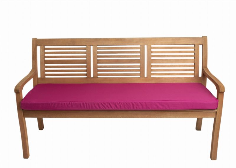 Poduszka ogrodowa na ławkę, Setgarden, 130x50x7cm, różowa poduszka na siedzisko zdejmowany pokrowiec, Flat 1szt