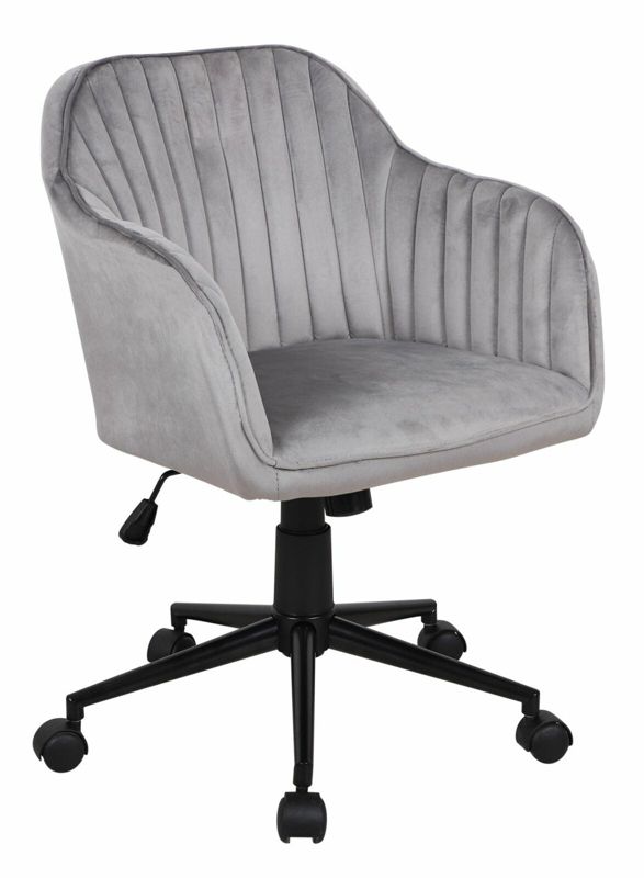 Fotel Campo INTESI fotel kubełkowy obrotowy szary welur nowoczesny z regulacją wysokości 1 szt.