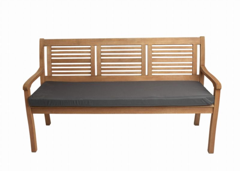 Poduszka ogrodowa na ławkę, Setgarden, 120x60x7cm, antracyt poduszka na siedzisko zdejmowany pokrowiec, Flat 1szt