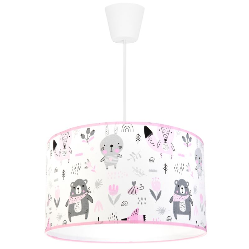 Lampa sufitowa wisząca Light Home LH Daisy dziecięca 1x E27 60W 35cm różowa 1szt.