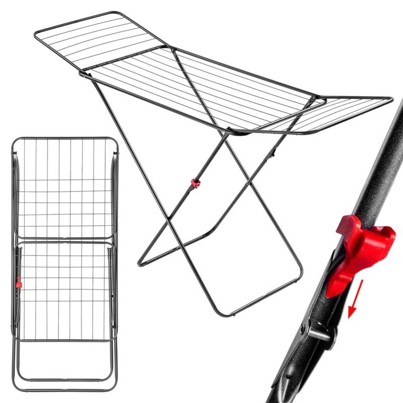 Suszarka Na Pranie KADAX Stojąca Do Ubrań Rozkładana Balkonowa 18m Duża 1szt.