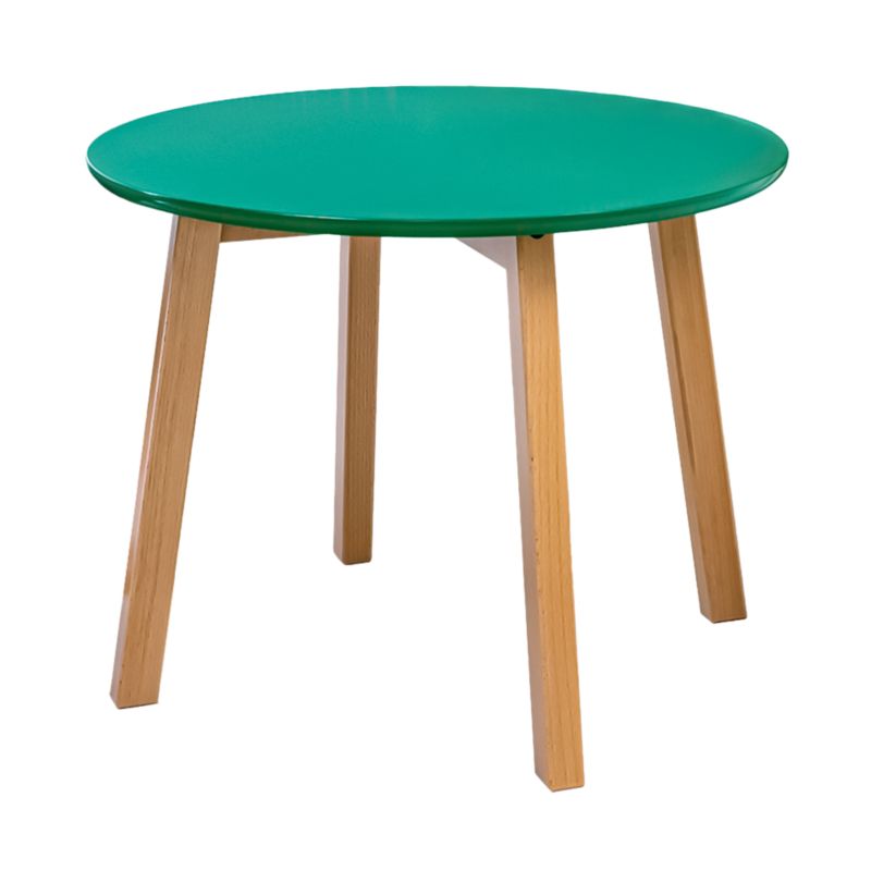 Okrągły Stolik Kawowy 60x47 cm do Salonu POSNORD - Stół Pomocniczy MDF Nogi Bukowe - Skandynawski Stolik na Kawę 1szt.