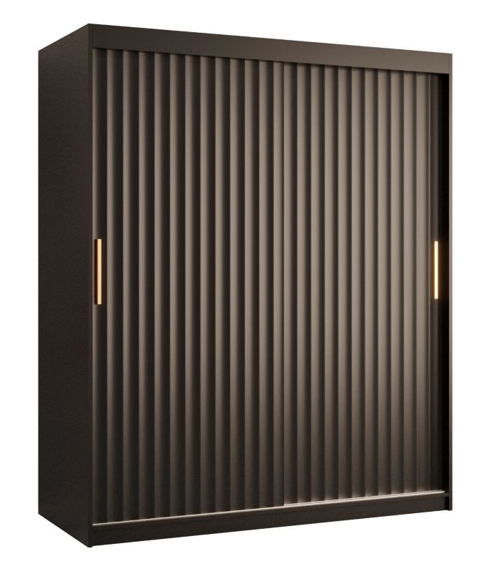 Szafa przesuwna Abiks RIFLO WAVE 1 150 czarny mat+ czarny mat 1 szt.