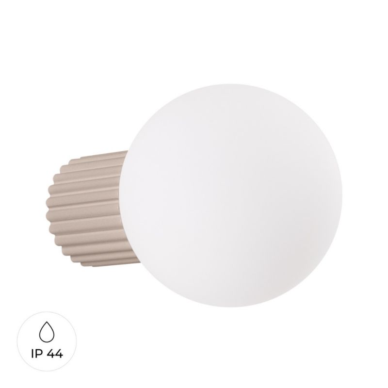 Kinkiet ścienny Sollux Lighting Halo taupo-biały styl nowoczesny 1 x G9 x IP44 wym: 12 x 12 x 17 cm - 1 szt.