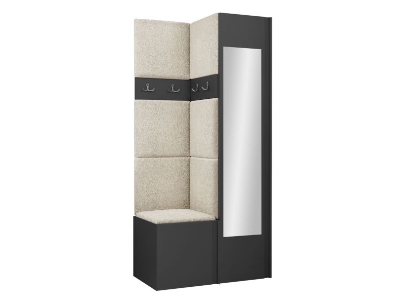 Garderoba MIRJAN 24 Orion XXV grafit + beżowa bukla 1 kpl.