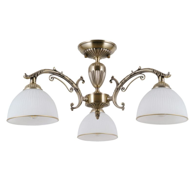 Lampa sufitowa wisząca Italux Feneza 8125 mosiądz-biała klasyka 3xE27 x 40W 1 szt.