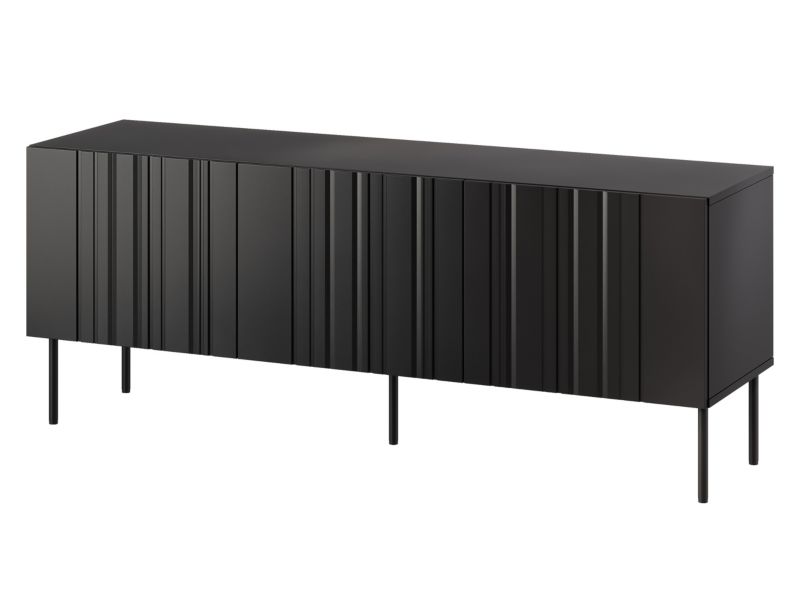 Szafka RTV MIRJAN 24 Isla 150 3D czarny mat 1 szt.