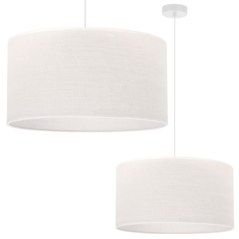Lampa sufitowa wisząca Light Home LH Juta 1x E27 60W biały klosz 45cm podstawa biała 1szt.