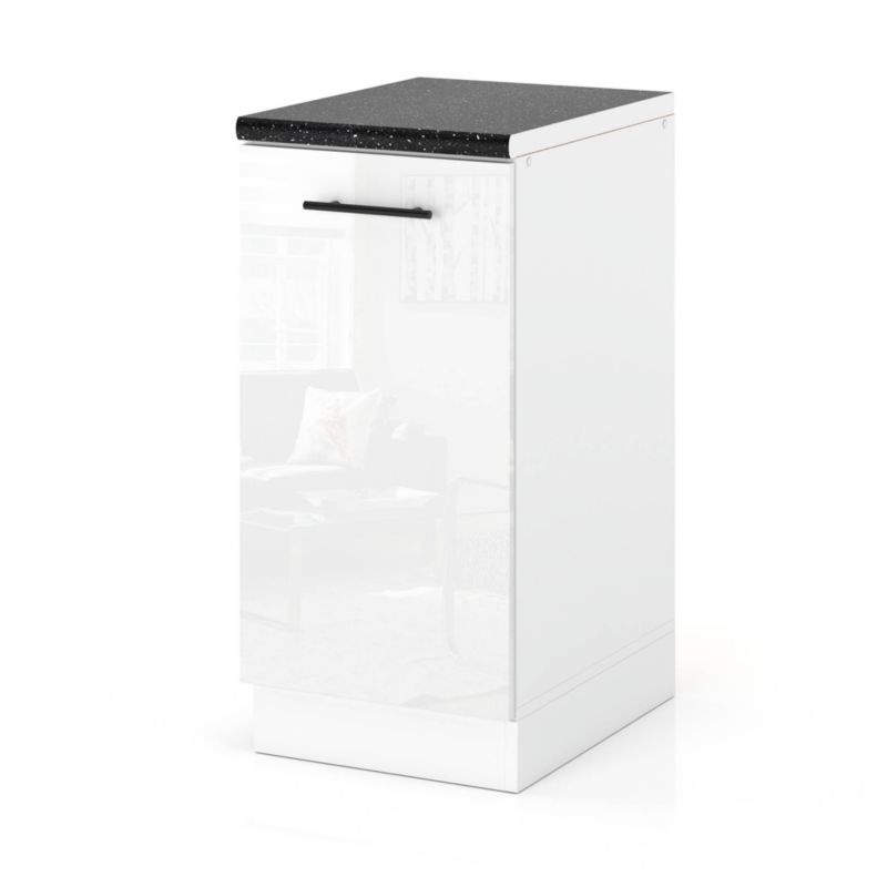 Szafka Kuchenna Hurtownia-Mebli Stojąca D40 sPremium 40cm Biały Mat Biały Połysk 40x52x85 cm 1szt.