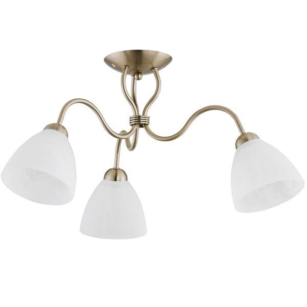 Lampa sufitowa Alfa ADEL patyna-biała 3xE27x15W IP20 wym:31x60x60cm - 1 szt.