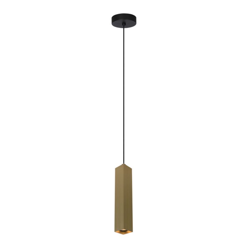 Lampa wisząca Italux Tecno 0652 złoto-czarna nowoczesna 1xGU10 x 1 szt.