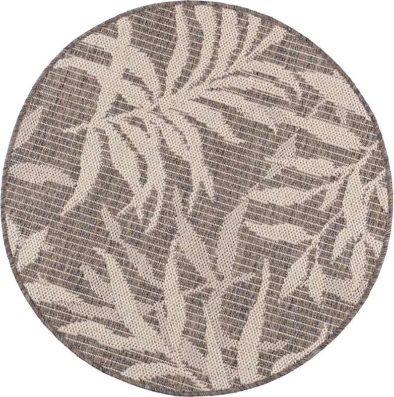 Dywan Multidecor Express In 80 cm koło liście szaro-beżowy 1 szt.