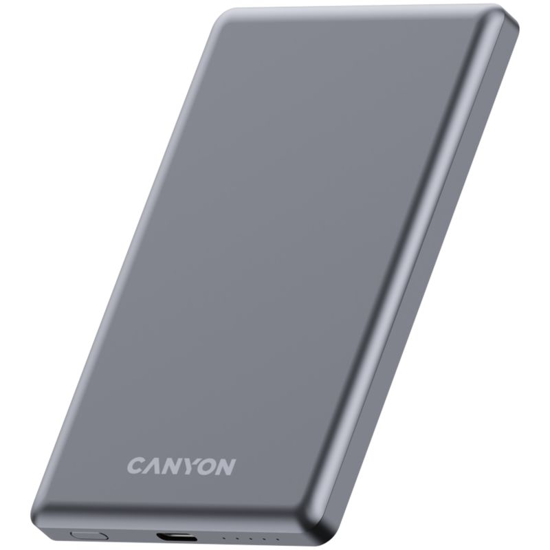 Powerbank Canyon OnPower 505 Magsafe 5000 mAh PD 20W slim grafitowy, 1 szt.