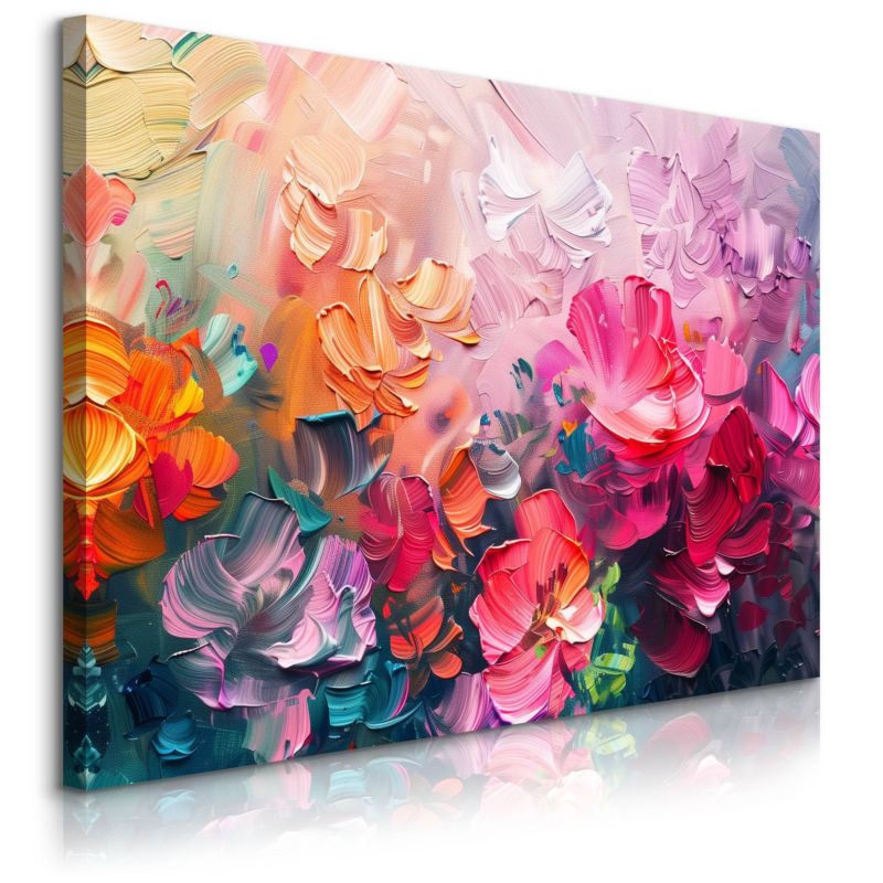 Obraz Muralo Malowane Polne Kwiaty Natura Abstrakcja 90x60 cm 1 szt.