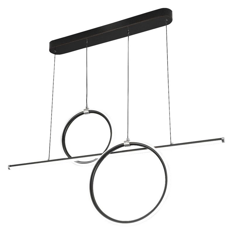 Lampa wisząca Rabalux Willow 9709 czarny matowa-biała nowoczesna wbudowany LED 48W 1 szt.