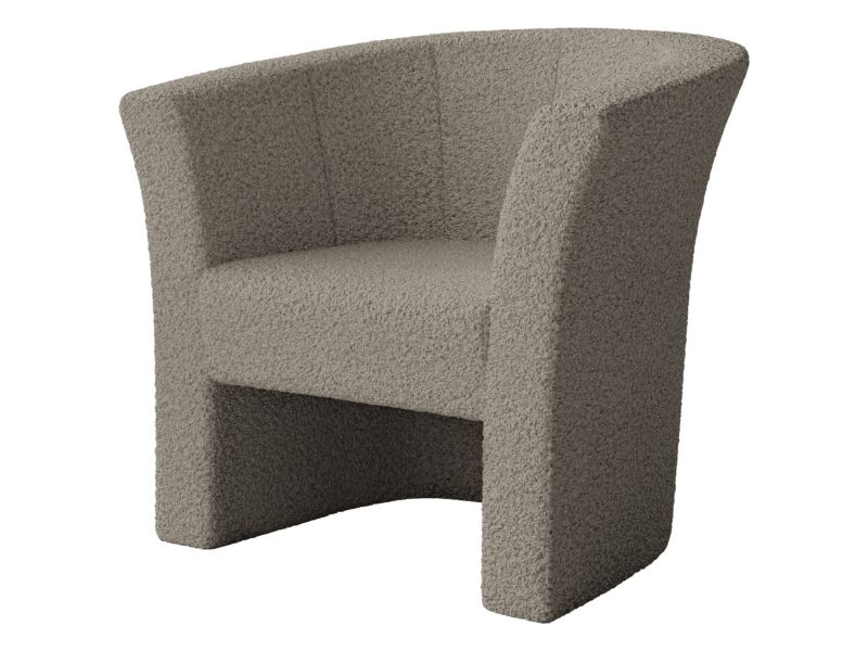 Fotel kubełkowy MIRJAN 24 Niko Boucle szary brąz 1 szt.