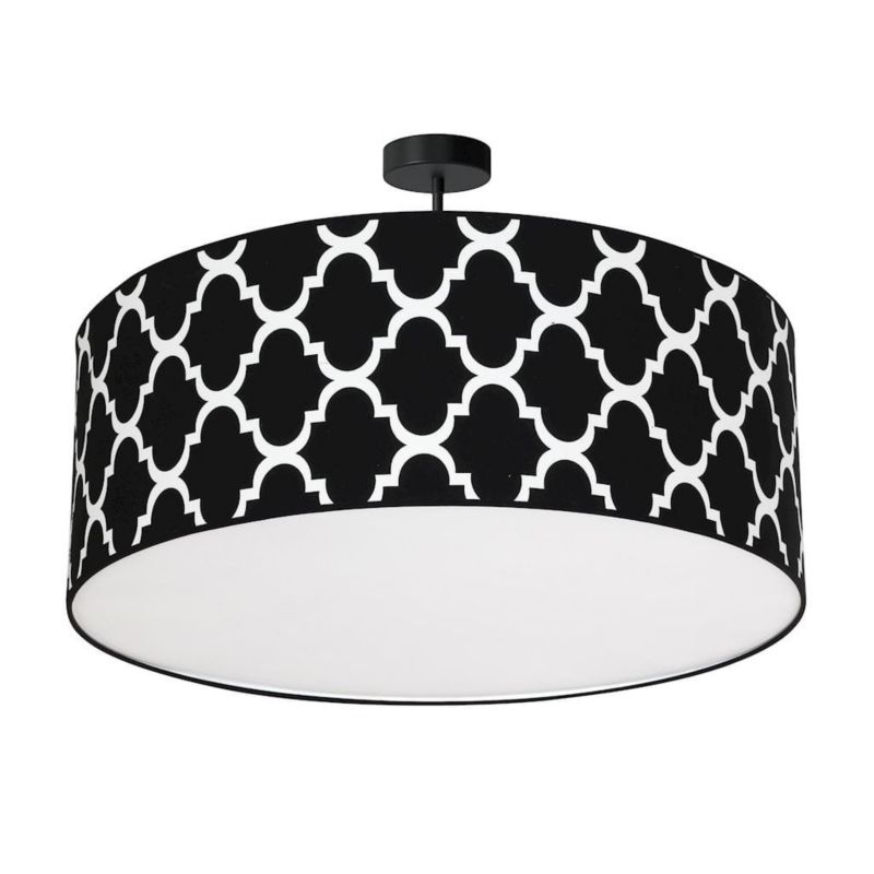 Lampa sufitowa wisząca Milagro Pierre 4191 czarno-biała szerokość 70 cm 3xE27 x 60W 1 szt.