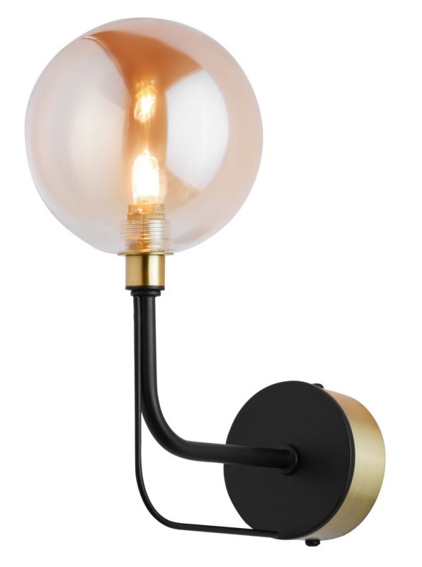 Kinkiet ścienny Jupiter ERIS czarno-złoto-bursztynowy 1xG9x15W IP20 - 1 szt.