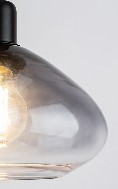 Lampa wisząca Rabalux Dvora czarny matowa-kolor dymny 1xE27x40W IP20 - 1 szt
