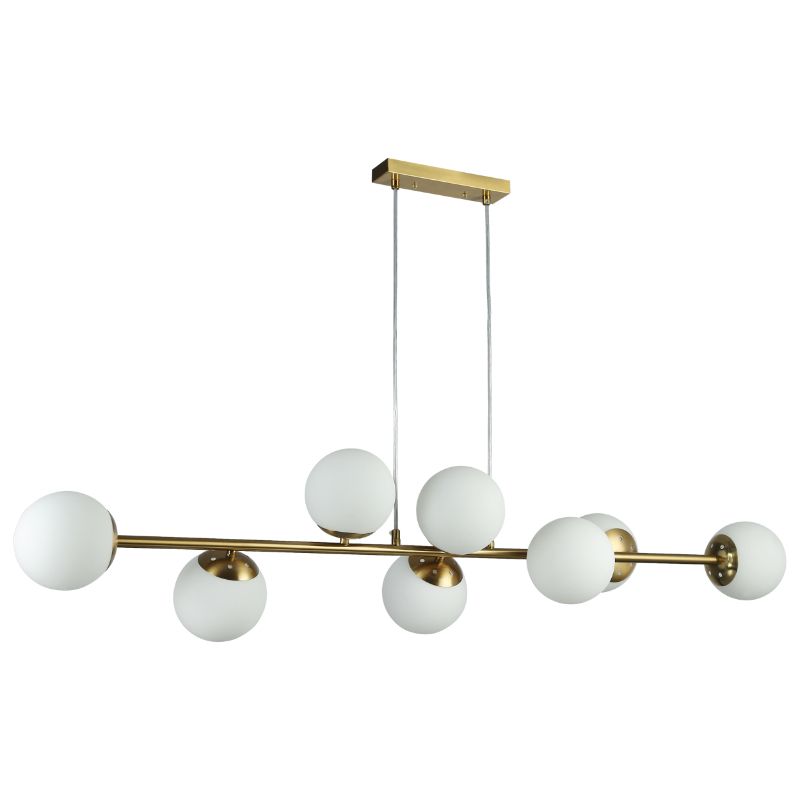 Lampa sufitowa żyrandol, DPM, 8 x E27, złota, 1szt