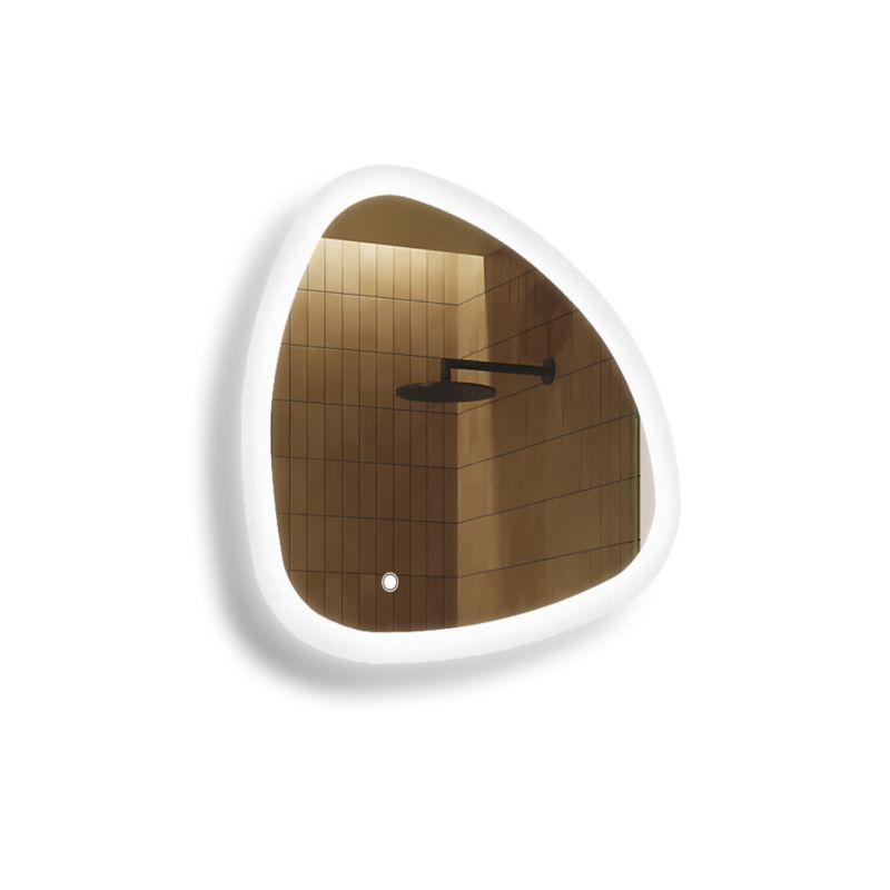 Lustro łazienkowe Artforma LED 74x74cm nieregularne LED Dual włącznik EGG222 1szt.