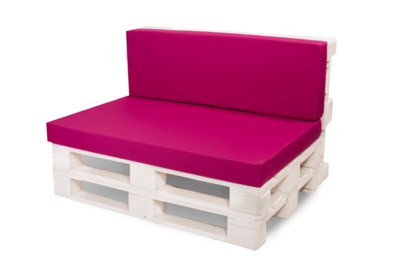 Poduszka ogrodowa na paletę,Setgarden, 120x50x40cm, Różowa poduszka zdejmowane pokrowce, Flat 1szt