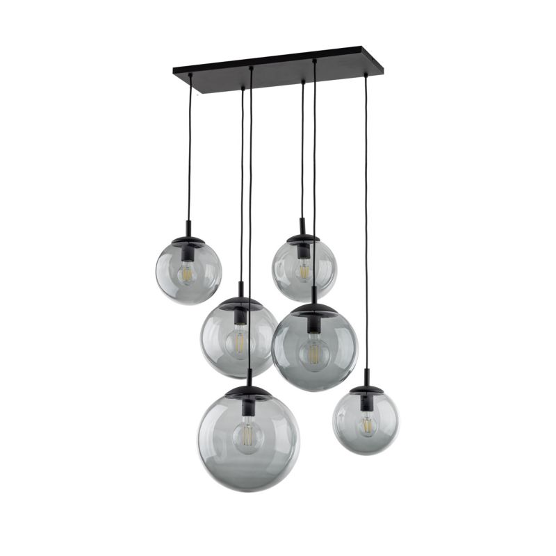 Lampa wisząca TK-Lighting Esme Grafitowy klosz 6x E27 - 1szt.