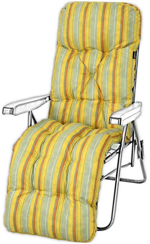 Poduszka na leżak z podnóżkiem AMPO gruba żółty pomarańczowy 1 szt.