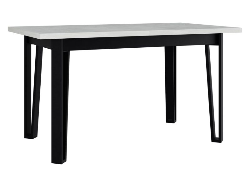 Stół rozkładany MIRJAN 24 Ikon V 80x140/180 biały + czarny metal 1 szt.