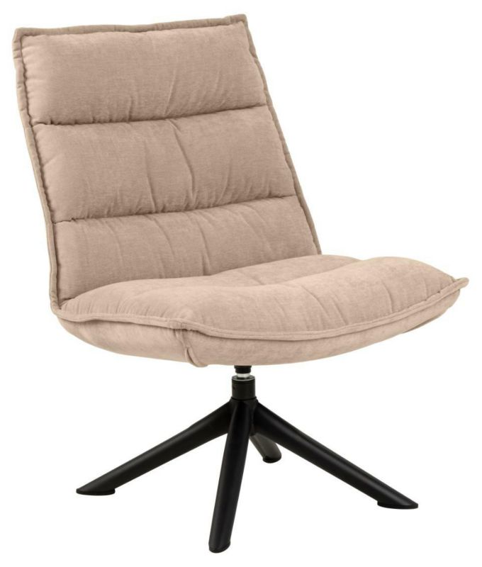 Fotel obrotowy Blizzard ACTONA aksamitny beżowy nowoczesny do salonu wypoczynkowy 1 szt.
