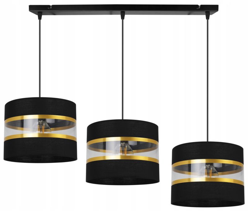 Lampa sufitowa wisząca Light Home LH Elegance Gold 3x E27 60W czarny 1szt.