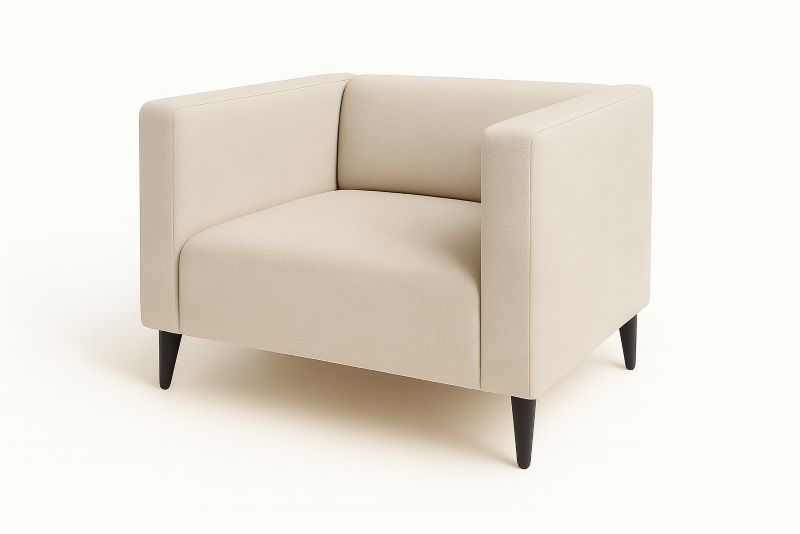 Nowoczesny wygodny SOFELLO fotel CALMO welur manila02 1szt.