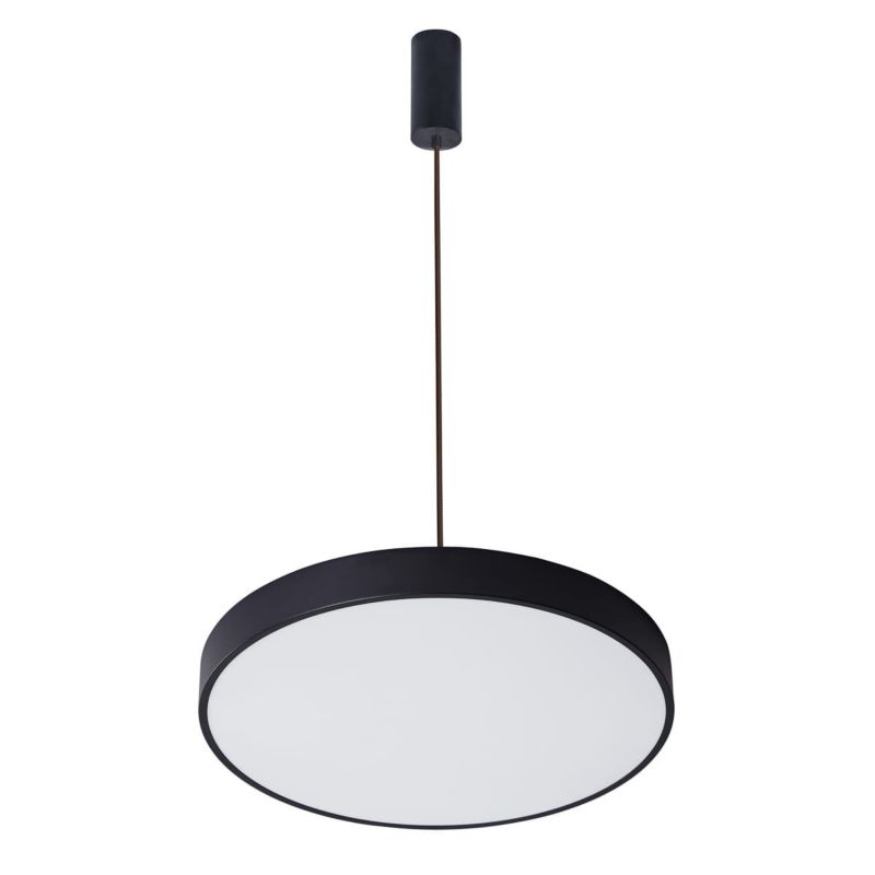 Lampa sufitowa wisząca Italux Orbital 1881 czarny piaskowana-biała 40 cm średnicy wbudowany LED 30W 1 szt.