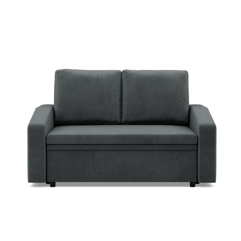 Sofa TYLETEGOTU funkcja spania BLOM velvet ciemny szary 1 szt