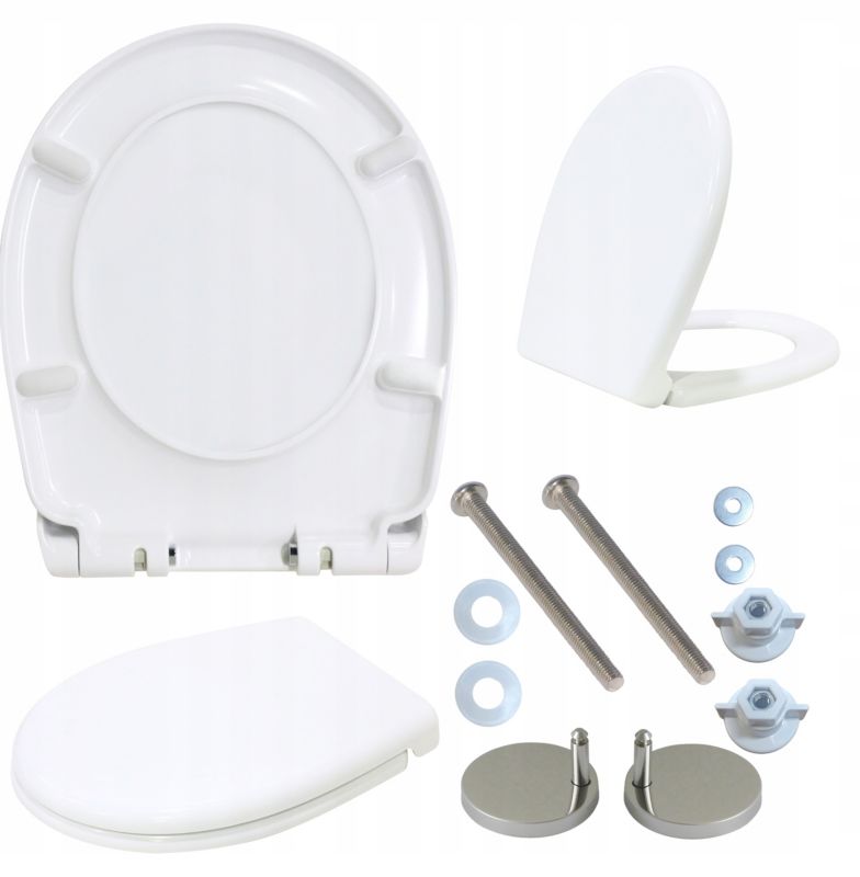 Deska sedesowa Estiva 5 wolnoopadająca duroplastowa biała 1 szt.