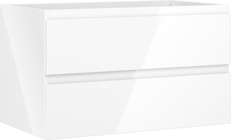 Szafka łazienkowa podumywalkowa Mexen Orio biały połysk 80 cm 2 szuflady 1 szt.
