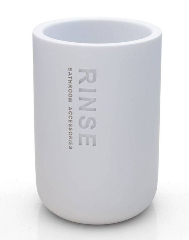 Kubek na szczoteczki Duschy Nature biały 10 cm, stojący, 1 szt.