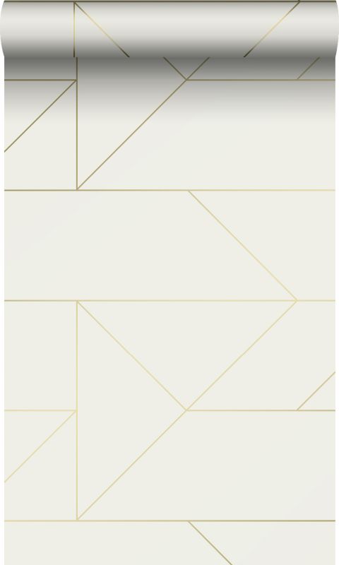 Tapeta Origin Wallcoverings linie graficzne beżowymIzłotym 53 cm x 10.05 m - 1 rol.