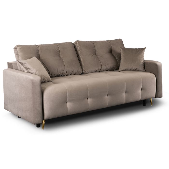 Sofa Seul Mebel Elite Rozkładana z Funkcją Spania i Pojemnikiem Beżowa 1 szt