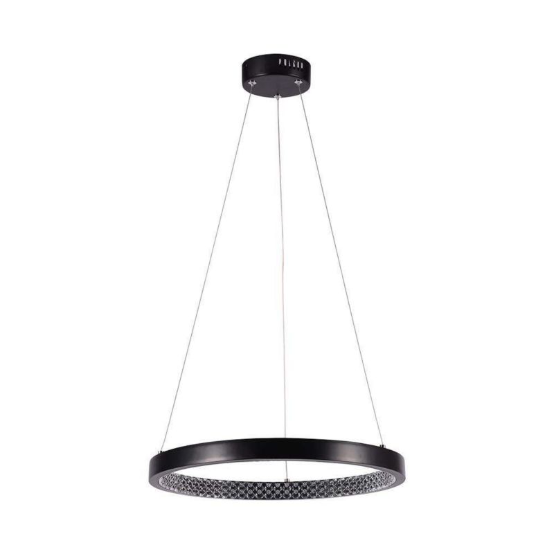 Lampa wisząca V-TAC Vt-7823 4058 czarna ring wbudowany LED 19W 1 szt.