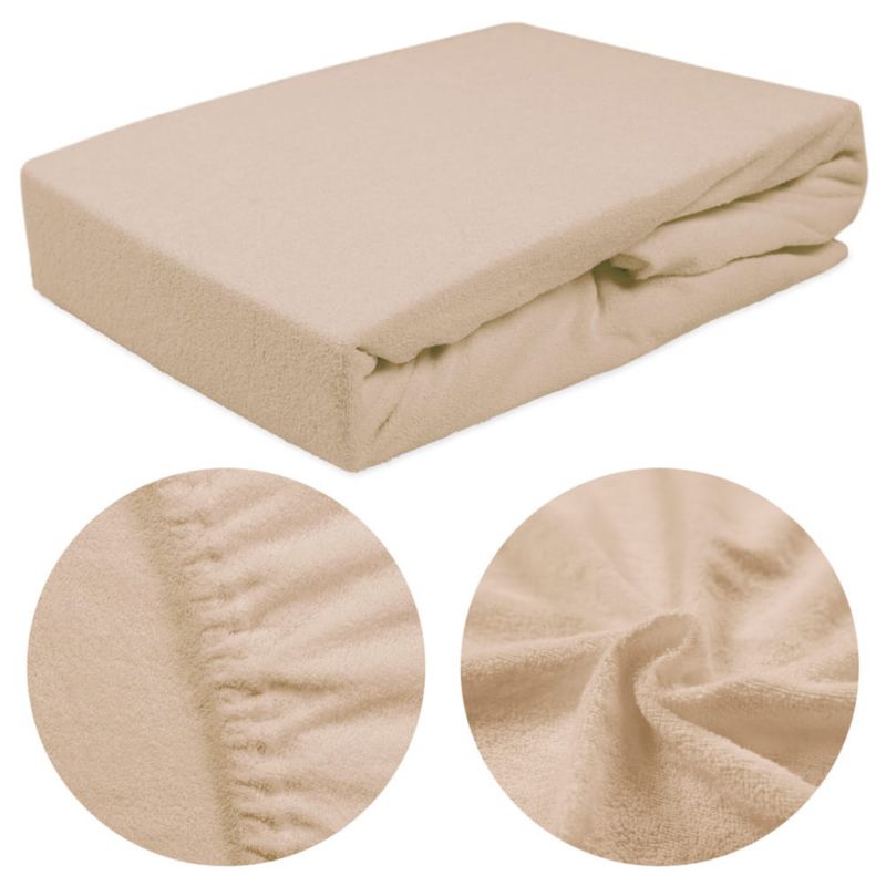 Prześcieradło frotte z gumką Darymex 140x200 kolor beż 1 szt.