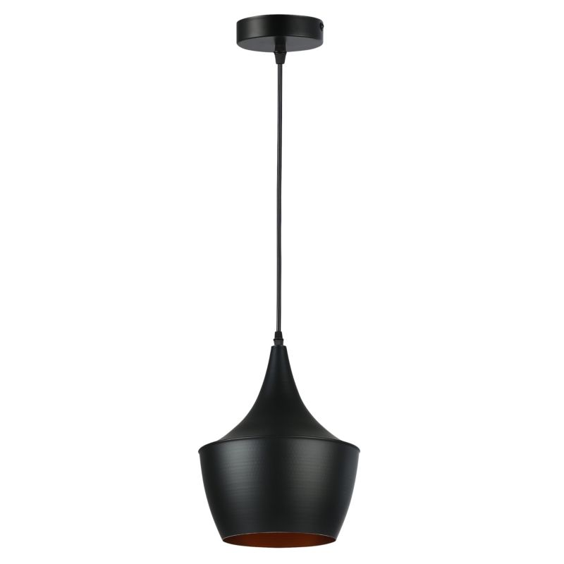 Lampa wisząca sufitowa MasterLED Karo E27 100cm IP20 czarna z złotym środkiem 1 szt.