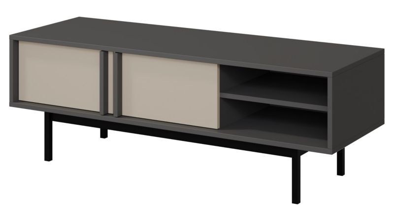 Szafka RTV MIRJAN 24 Alsy 10 antracyt + beż jasny 1 szt.