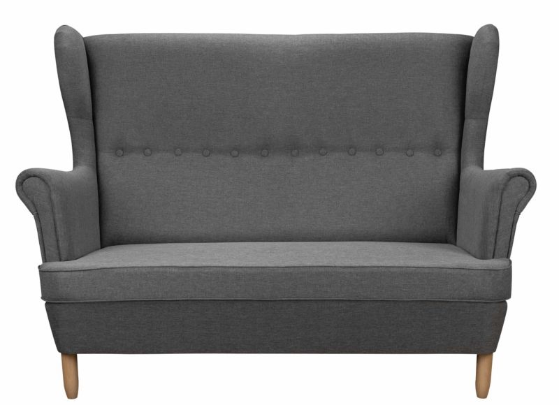 Sofa uszak nierozkładana skandynawska Bonni Denver Grafitowa 1 szt.