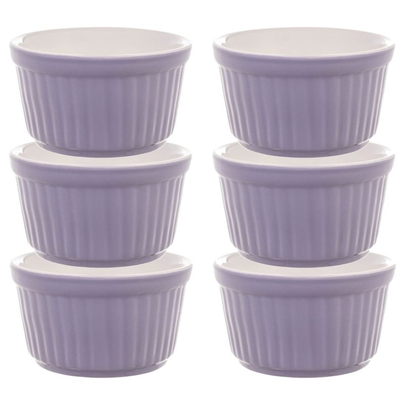 Naczynie KADAX ceramiczne do zapiekania 9 x 5 cm fioletowe 6 szt.