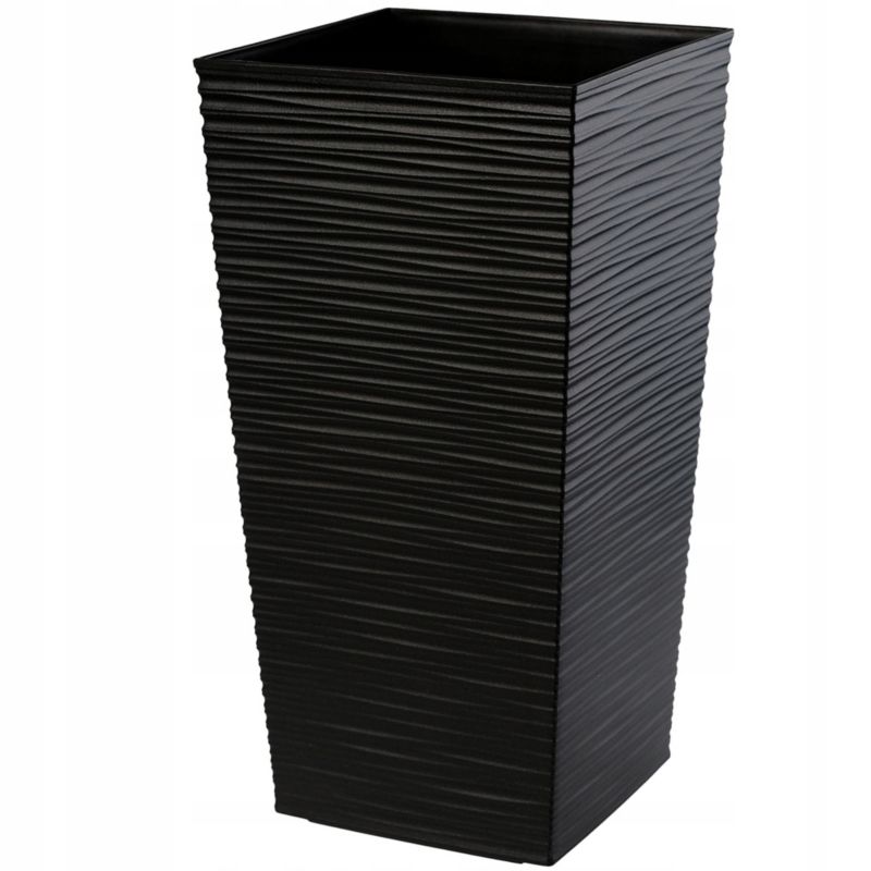 Doniczka KADAX Donica Z Wkładem Osłonka Kwietnik Wysoka Ogrodowa Czarna 39x75cm 1 szt.