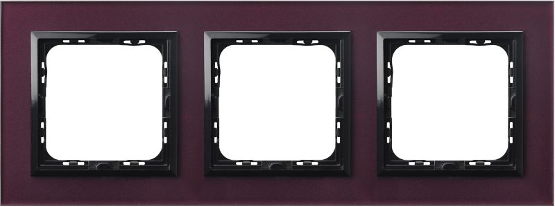 Ramka potrójna Ospel As szkło śliwka