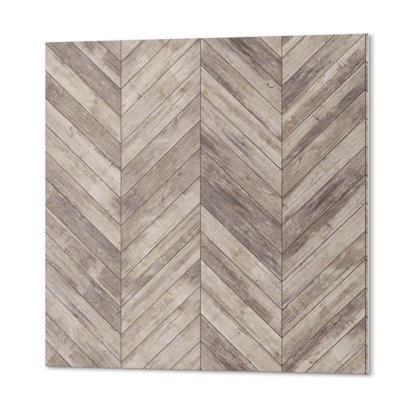 Komplet Kafelków Samoprzylepnych ArtPrintCave 50x50 cm Wzór deski w jodełkę 4 szt.