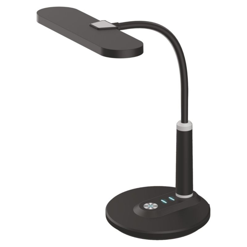 Lampa biurkowa Kaja Dafi czarno-aluminiowy LED 10W 3000K-5700K 530lm IP20 wym: 36 x 18 x 18 cm metal - 1 szt.